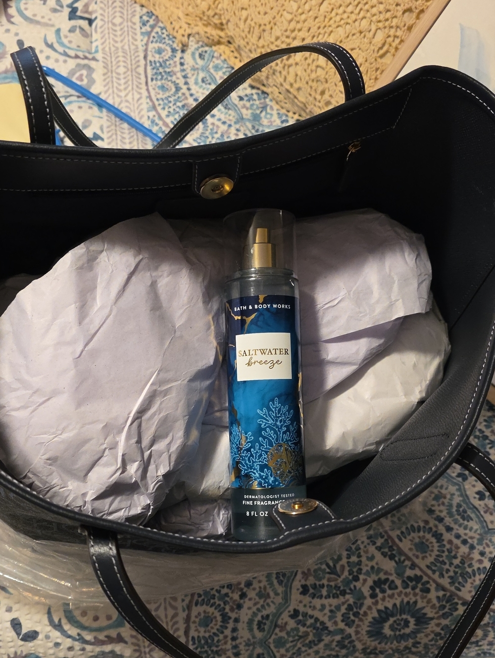 Coach Signature Large Tote Bag in Blue - Picture 10 of 10